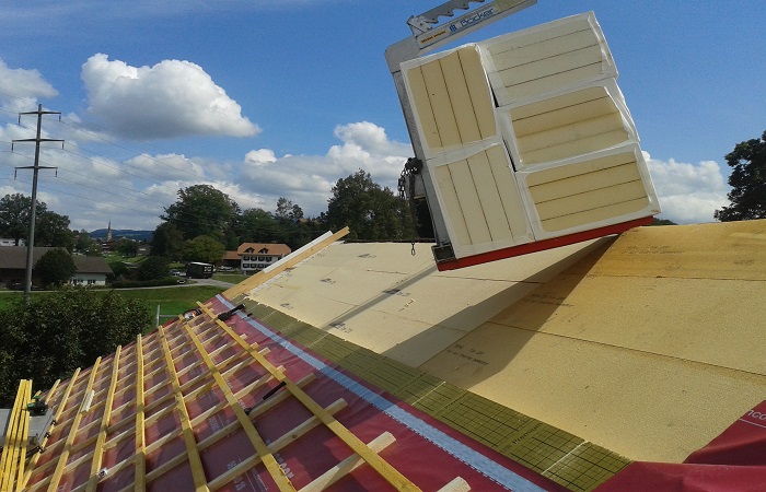 Dachdämmung nach Minergie-Standard 3Dachdammung nach Minergie Standard